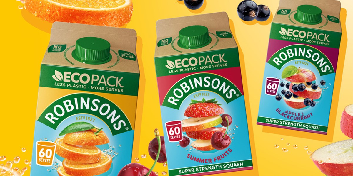 Robinsons launches super strength squash in plant-based carton