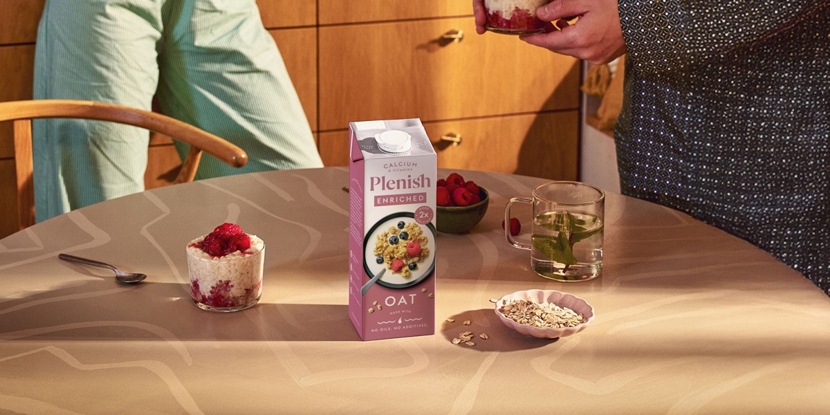 Plenish unveils the UK’s only clean-label fortified oat m*lk with no oils and additives, and rolls out a new creamy recipe