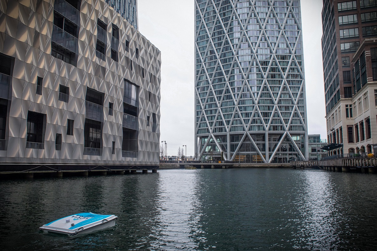 Aqua Libra launches London’s first WasteShark to eliminate plastic from Canary Wharf’s waterways