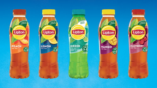 Lipton bottle range of Peach, Lemon, Green, Mango and Raspberry