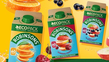Robinsons launches super strength squash in plant-based carton